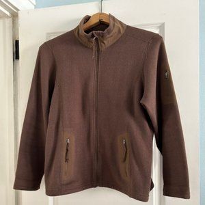 Charles River Apparel Knit Zippered Jacket, Chocolate Brown, Size M - SALE!